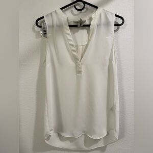 White Sleeveless Blouse